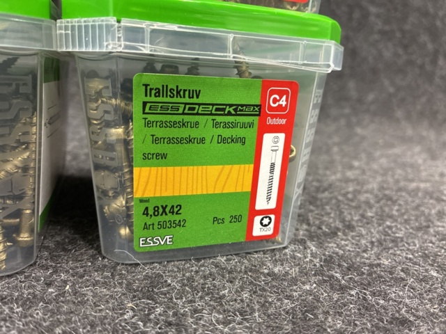 1542529-6 10 st Förpackningar Träskruv & Trallskruv, Essve