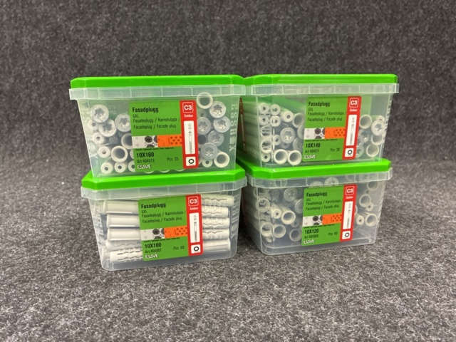 1542533-1 4 st Förpackningar Fasadplugg, Essve