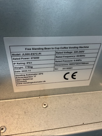 1473431-13 Kaffemaskin - Jetinno JL 500 Es7c-PI -2023