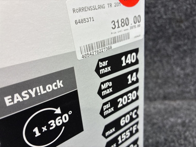 1542004-3 Rörrensslang Kärcher TR 20m 140bar Easylock