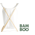 1529597-1 Tvättkorgar, 8 st - Bambu, hopfällbara