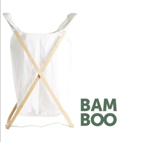 1529597-1 Tvättkorgar, 8 st - Bambu, hopfällbara