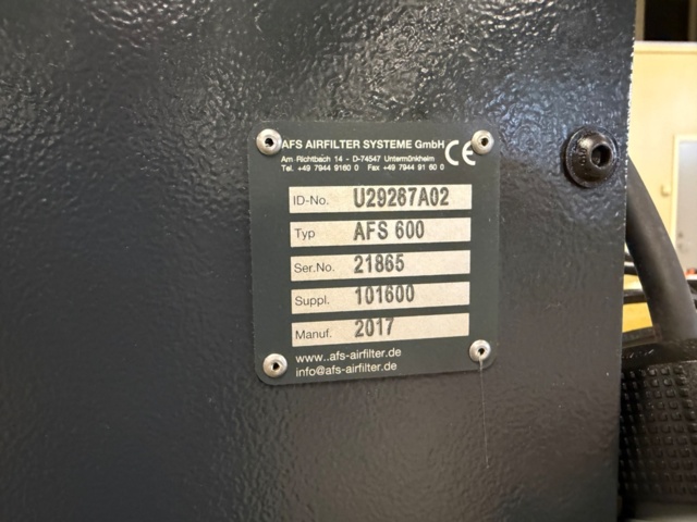 1278817-3 Utsugs- och filteraggregat med stativ (För DMG) - AFS Airfilter Systeme AFS 600 - 2017