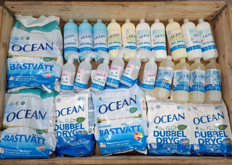 Parti med rengörings- och tvättprodukter, Ocean