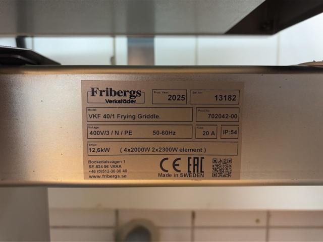 1525461-6 Stekbord - Fribergs Verkstäder VKF 40/1, -2025