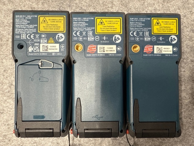 Laserdistansmätare 3 st - Bosch GLM 100-25 C / GLM 120 C