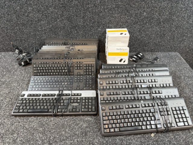 1516358-1 Samling med tangentbord, webbkameror och USB-Ethernet-adaptrar