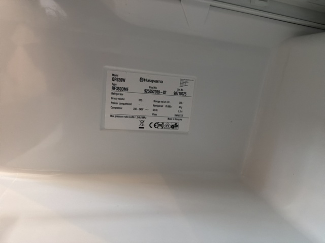 1533286-7 Kyl och frys - Husqvarna QR920W / QT920W