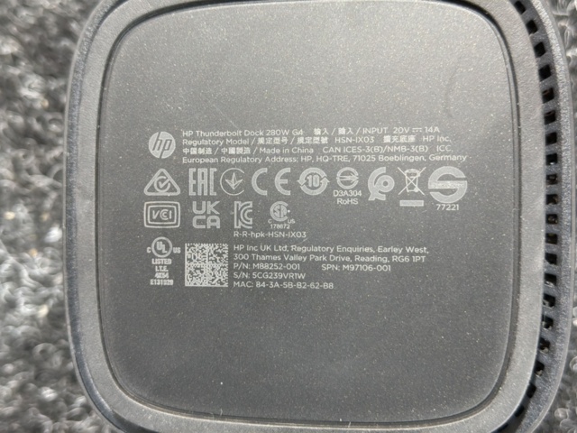1516361-6 Dockningsstation - HP Thunderbolt Dock G4 280W