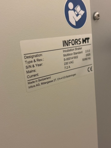 1535572-4 Inkuberingsskakare - Infors HT Multitron Standard -2025