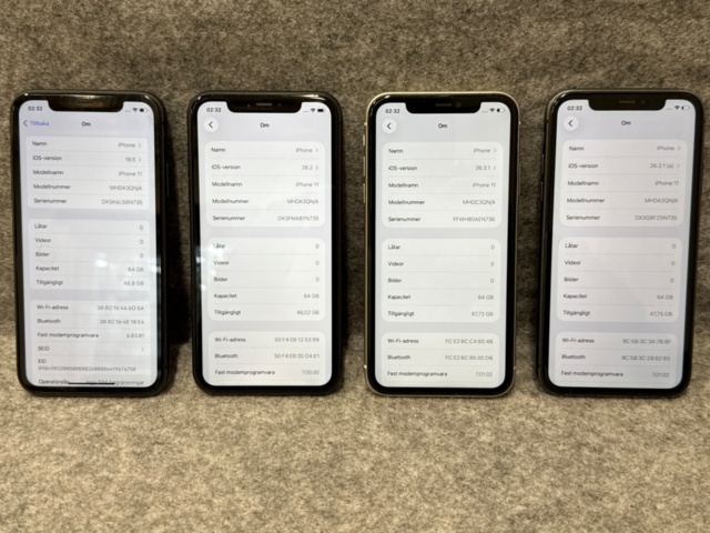 1535499-5 Mobiltelefoner 4 st - Apple iPhone 11