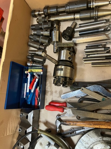 1475340-4 Collection of lathe accessories and tools