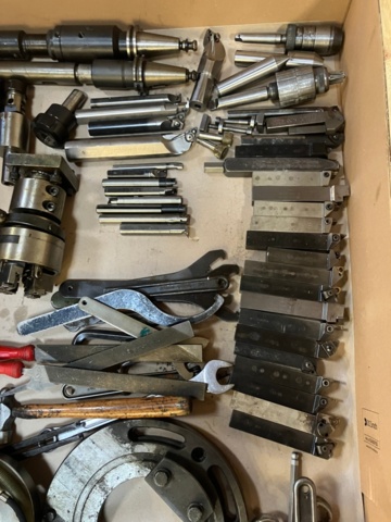 1475340-5 Collection of lathe accessories and tools