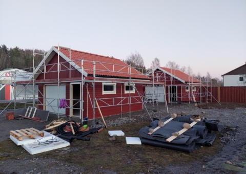 Stomme till ett enkelgarage på 36 kvadrat med måtten 6,0 x 6,0 m