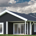1543237-1 Frame for a single-storey holiday home, approximately 60 sq m.