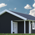 1543237-2 Frame for a single-storey holiday home, approximately 60 sq m.