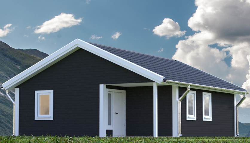 1543237-2 Frame for a single-storey holiday home, approximately 60 sq m.
