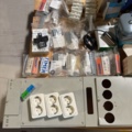 1373174-5 Samling med elmaterial, slipmaterial och verktyg – blandat parti