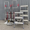 1535520-1 Warehouse trolleys and aluminum ladders