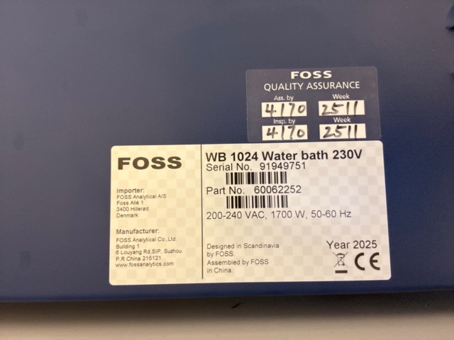 1535597-10 Fiber analysis system with water bath - FOSS Fibertec 1023 / WB 1024 -2025