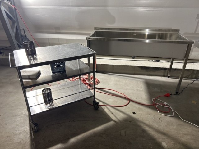 1504275-1 Rullbänk och ho i rostfritt stål