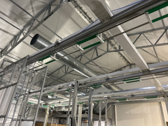 1504284-22 Fjärrvärmeanläggning med ventilations- och filtersystem för odlingstält