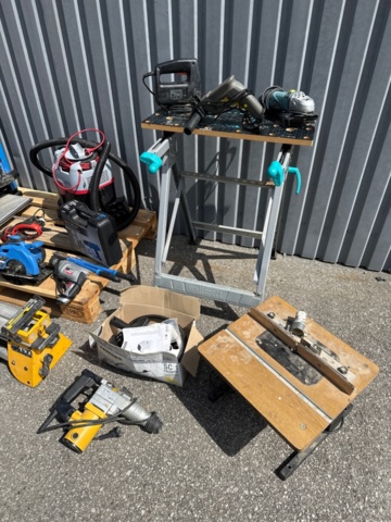 1535522-2 Saw table, planer and various tools - DeWalt, Ferm, Kärcher, etc.