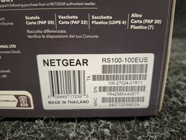 1527213-3 Router Netgear Nighthawk RS100