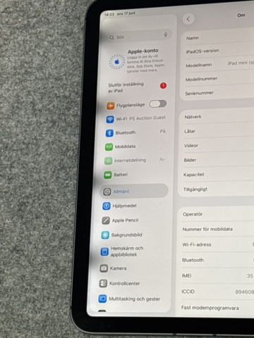 1511335-5 iPad mini (6th Gen) MK893KN/A - 64GB