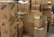 1373220 Samling med engångsartiklar och plastförpackningar