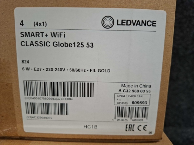 1543453-6 8 LED lamps LEDVANCE Classic Globe125 53