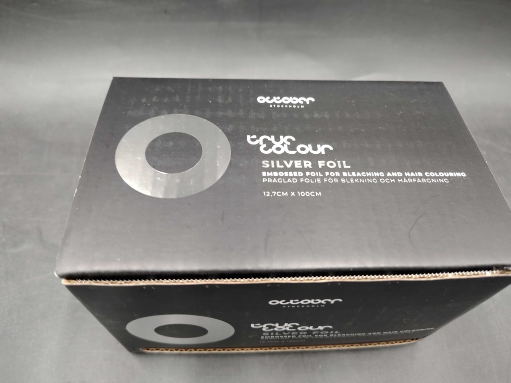 1543697-2 Hair coloring foil 9 pcs - October Stockholm, Silver Foil 12 cm x 100 m