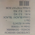 1537198-4 Cafébord - Outfit, 58 x 58 x 70, svart