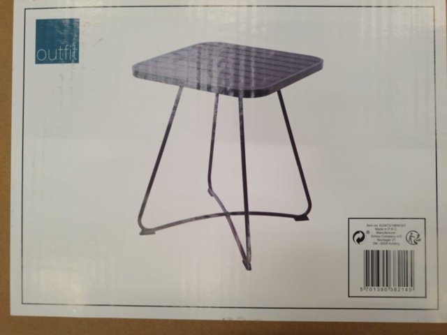 1537199-3 Cafébord - Outfit, 58 x 58 x 70, svart
