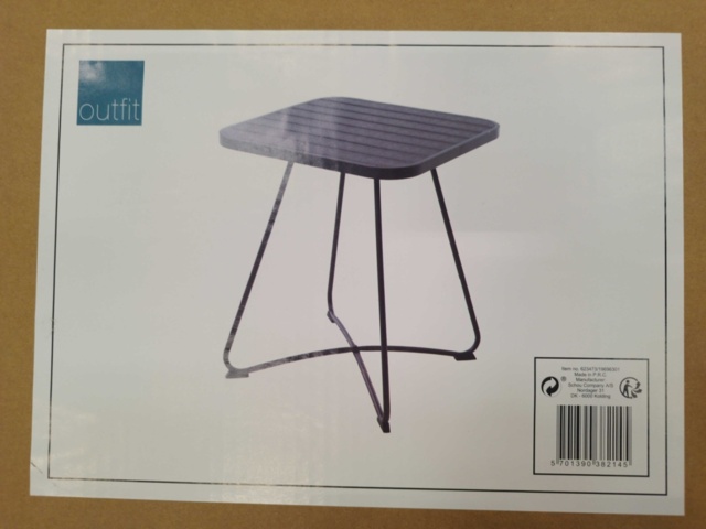 1537200-3 Cafébord - Outfit, 58 x 58 x 70, svart