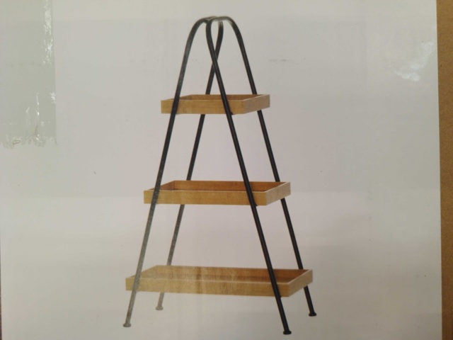 1537206-4 Hylla - 4Living, bambu och metall, 56 x 31 x 94 cm