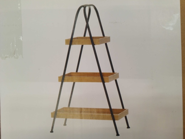 1537207-4 Hylla - 4Living, bambu och metall, 56 x 31 x 94 cm