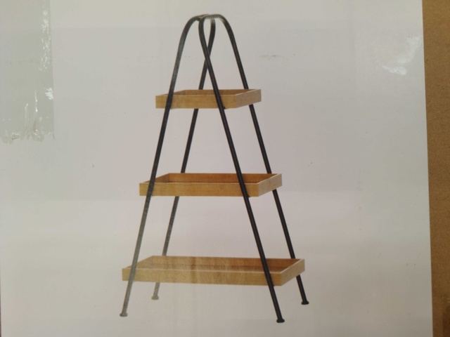 1537208-4 Hylla - 4Living, bambu och metall, 56 x 31 x 94 cm