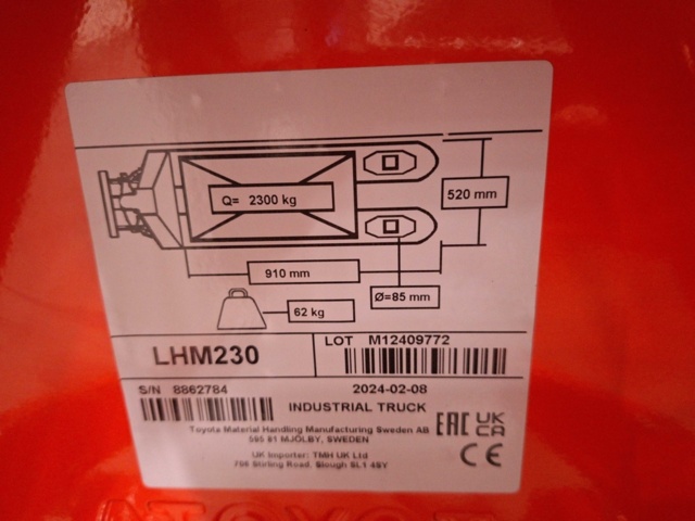 1544099-5 Gaffelvagn Gigant LHM230 S N 910MM