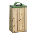 1544068-1 Säckhållare Gigant - Trä/inkastlock 600x1045x380mm