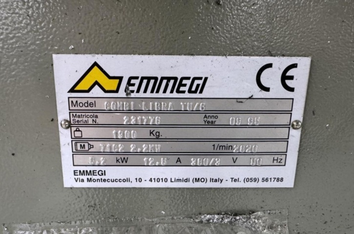 1543817-27 Double cutter with accessories - Emmegi Combi Libra 10/6
