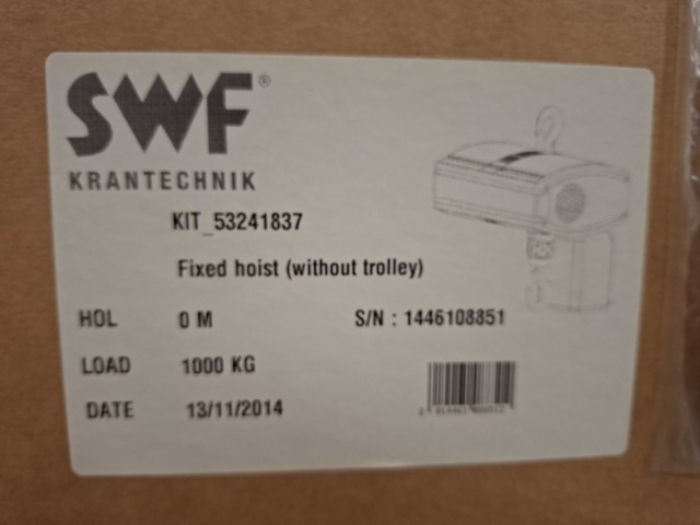 1545231-4 Electric hoists SWF CC 1000KG 3P/230V