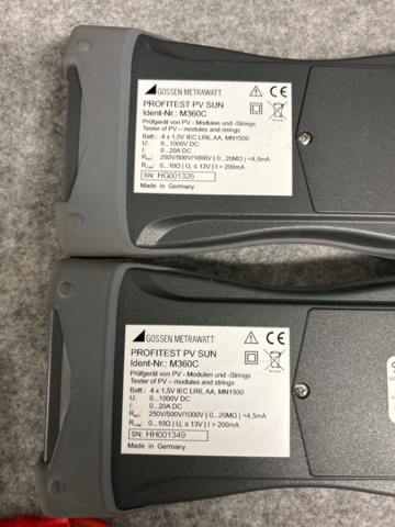 1529394-4 4st MätinstrumentSolcellstestare - Gossen Metrawatt PROFITEST PVsun M360C