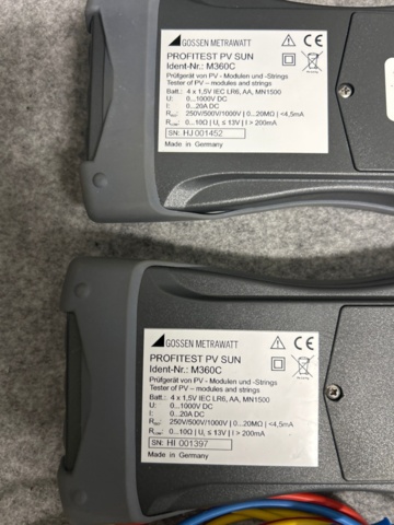 1529394-6 4st MätinstrumentSolcellstestare - Gossen Metrawatt PROFITEST PVsun M360C