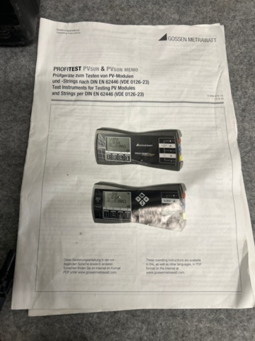 1529394-7 4st MätinstrumentSolcellstestare - Gossen Metrawatt PROFITEST PVsun M360C