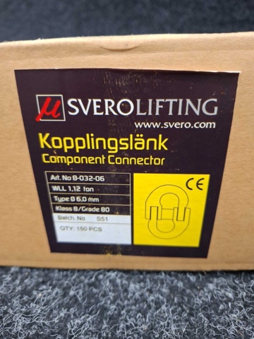 1545586-5 Ca 120 st Kopplingslänkar SveroLifting KL8 6mm