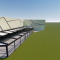 1539958-6 Oanvänt pergolasystem SOLID 285 m² – motordrivna glaspartier och isolerad takduk
