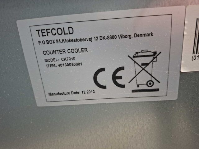 1528346-12 Refrigerated counter, Tefcold CK7310