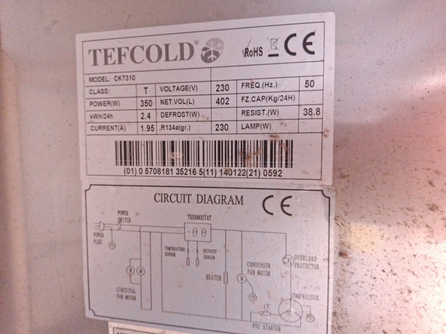 1528343-11 Refrigerated counter, Tefcold CK7310