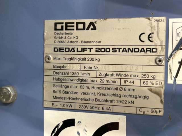 1531858-6 Scaffolding lift GEDA 200 Standard 2018